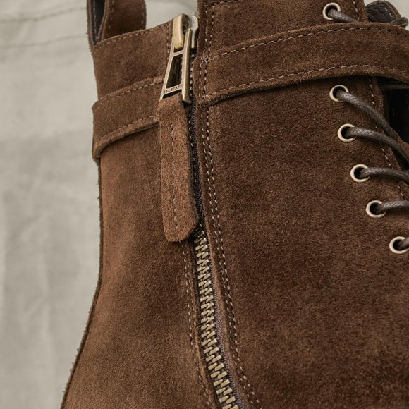 Belstaff Ladies Finley Brown Suede Boot - size 9 - Picture 4 of 5